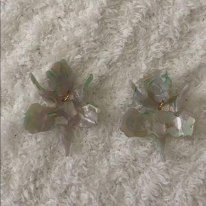Elle Sadoughi Small Paper Lily Earrings
